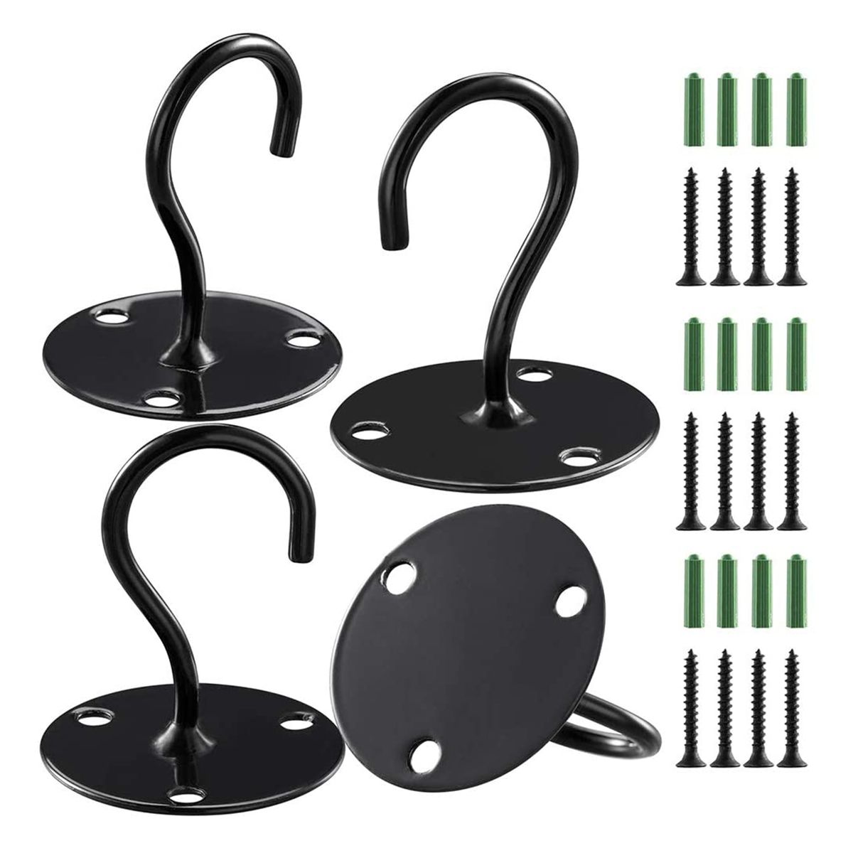 4Pcs Metal Ceiling Hooks Hanging Plants Lantern Flower Pot