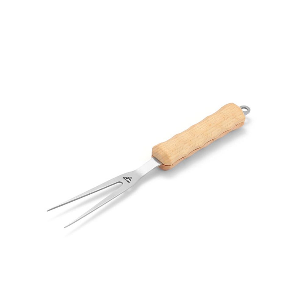 Roasting Fork Outdoor Camping Picnic BBQ Fork Beech Handle