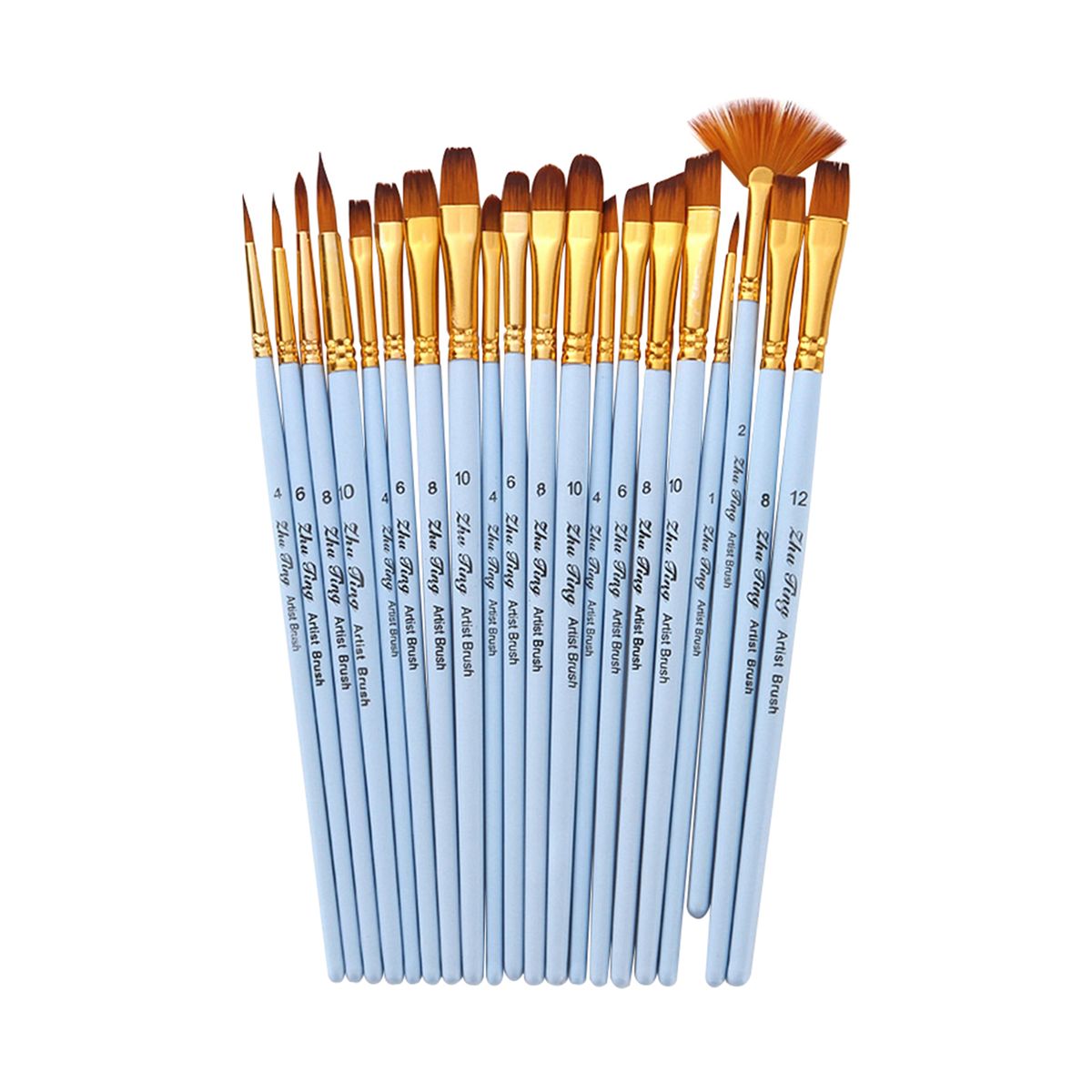 20pcs Draw Paint Brushes Set Kit Artist Paintbrush Multiple