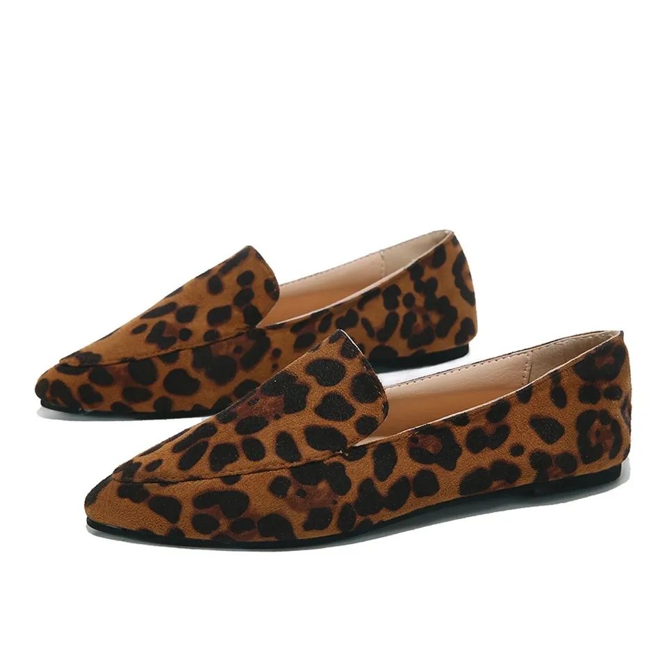 Women Ladies Spot Design Office Outing Shoe (brown)