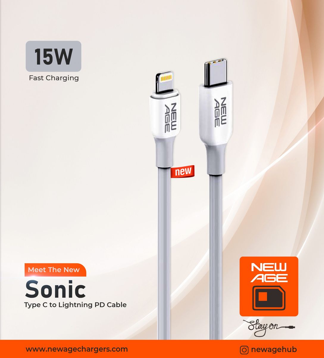 Sonic Type C To Iphone Lightning Cable - Fast Charging - 15W