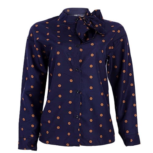 Polka Dot Blouse- Blue