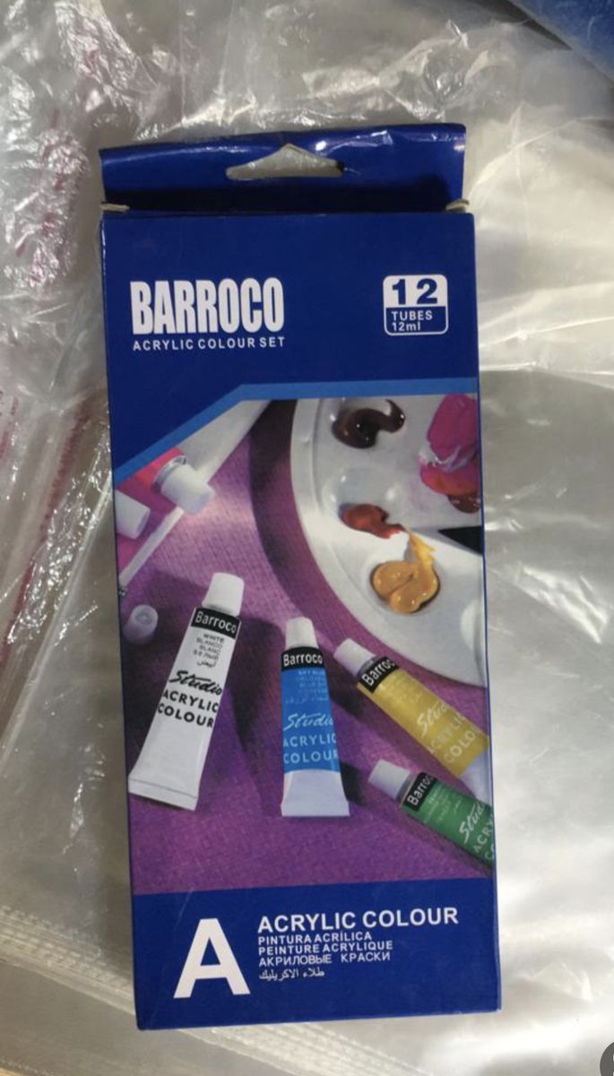 12 Pcs Colors Artist Quality Acrylic  Painting Set
