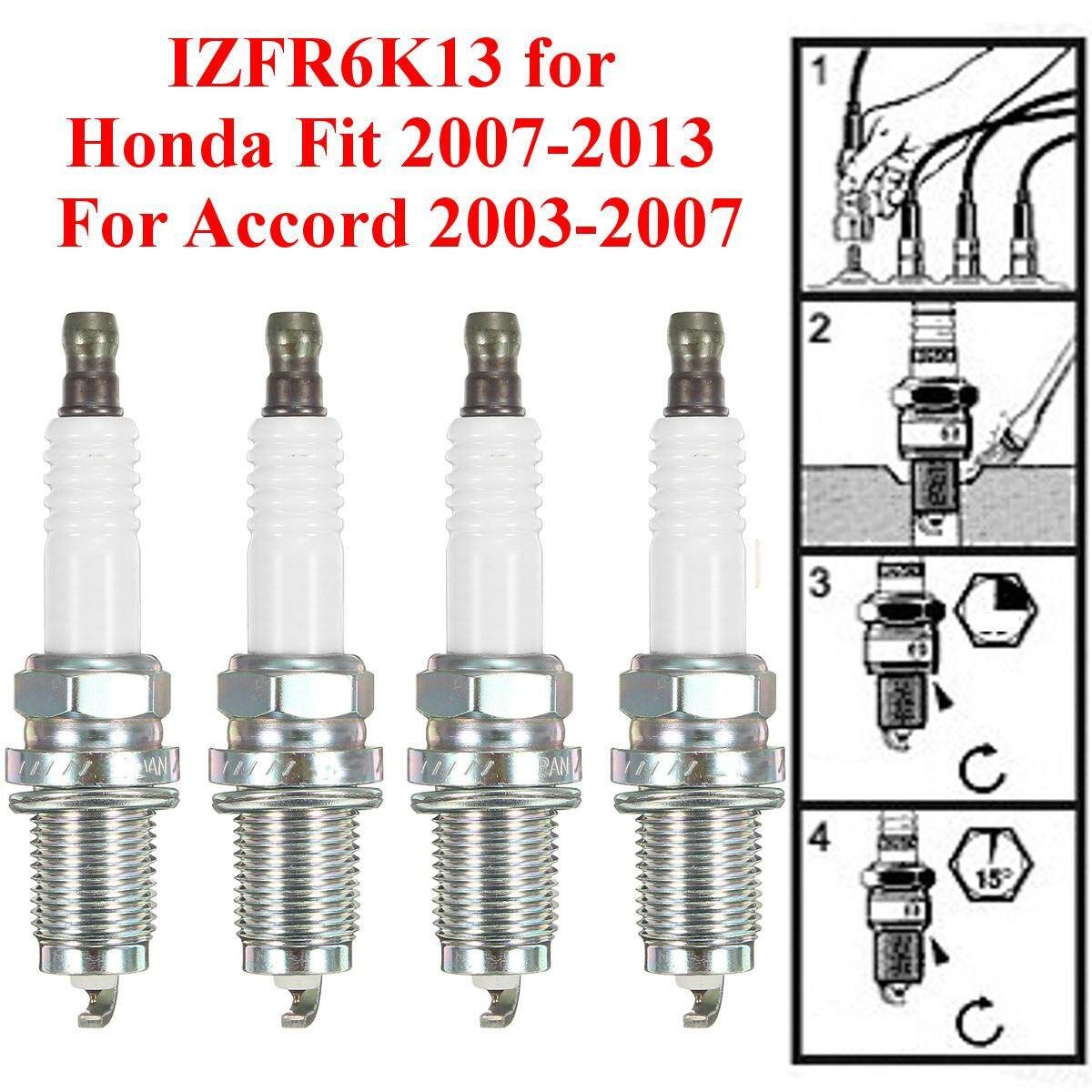 NGK Iridium Spark Plug IZFR6K13 For Honda Fit 2007-2013 Accord 2003-2007