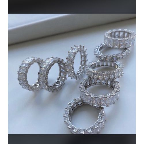Iced Out Tennis Ring (single Pair)