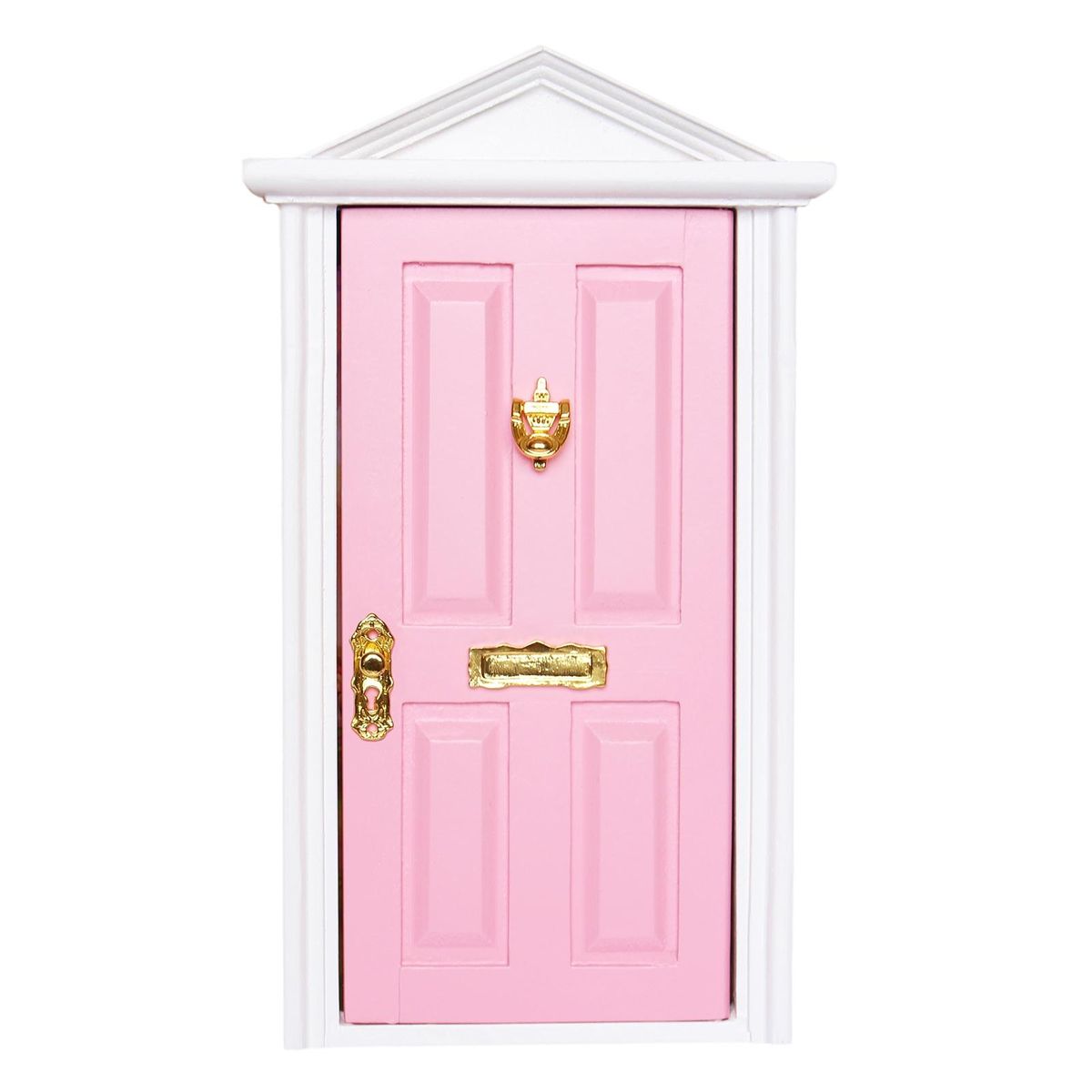 Wooden Door Steepletop Door Model Scene Decoration Pink
