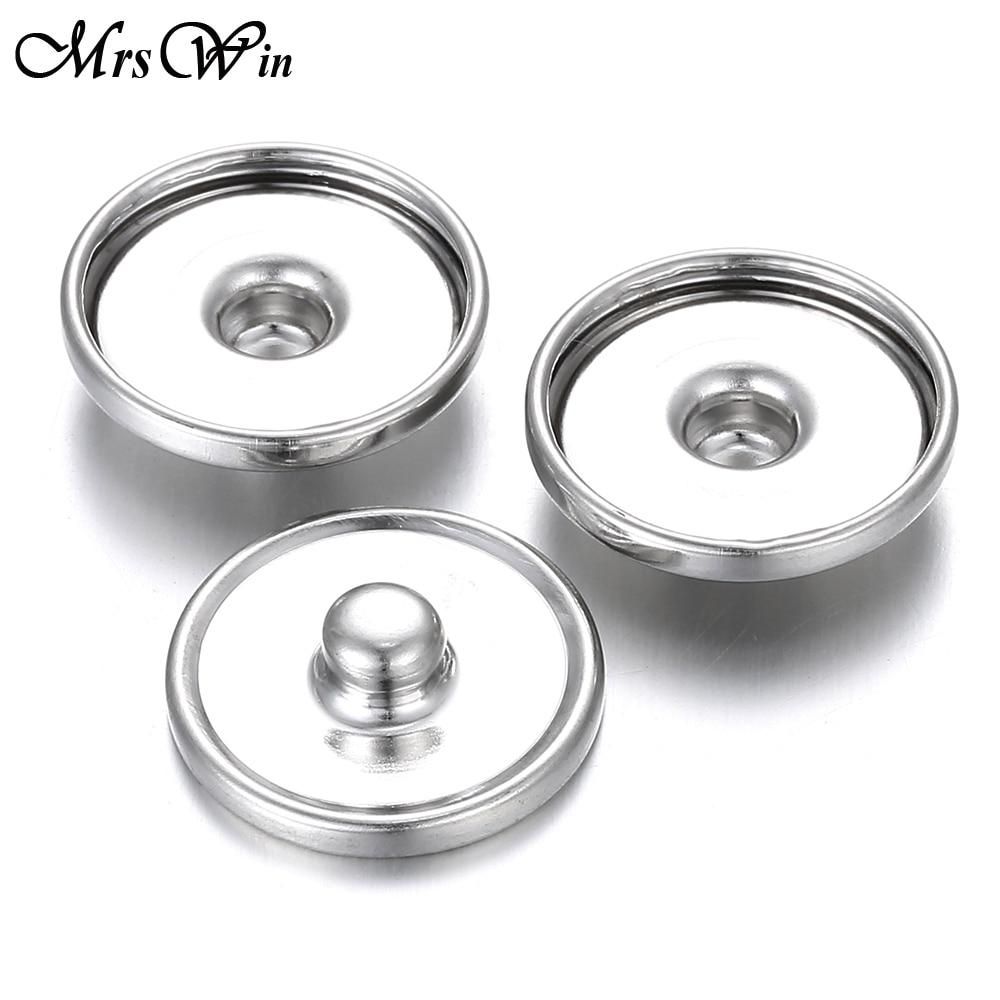 100pcs/lot Snap Jewelry Accessories Findings Components 12MM 16MM 18MM Metal Snap Buttons for Make Glass Snap Button Fittings