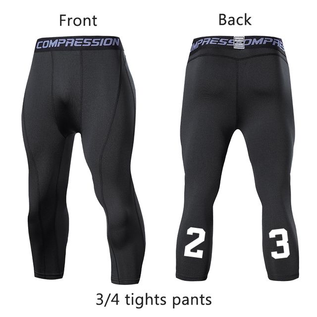-Men's -Running -Sport -Tights -Pants -Basketball Black 2_M
