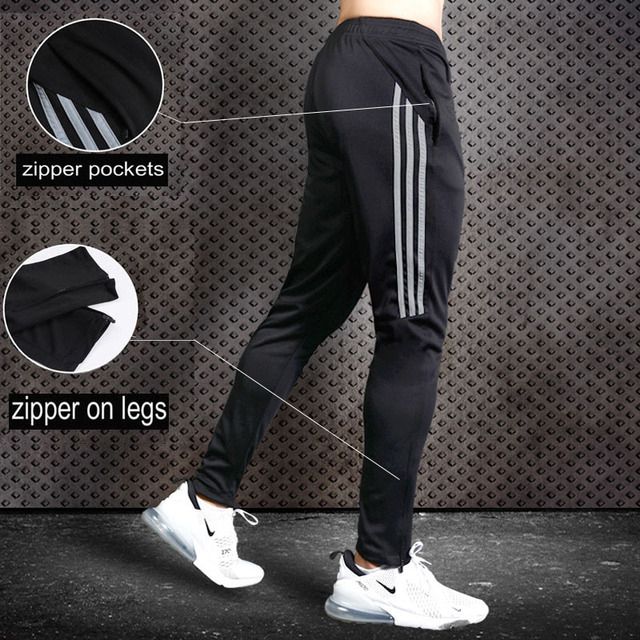 -Plus -Size -Running -Sport -Pants -For 10-Black Gray_M