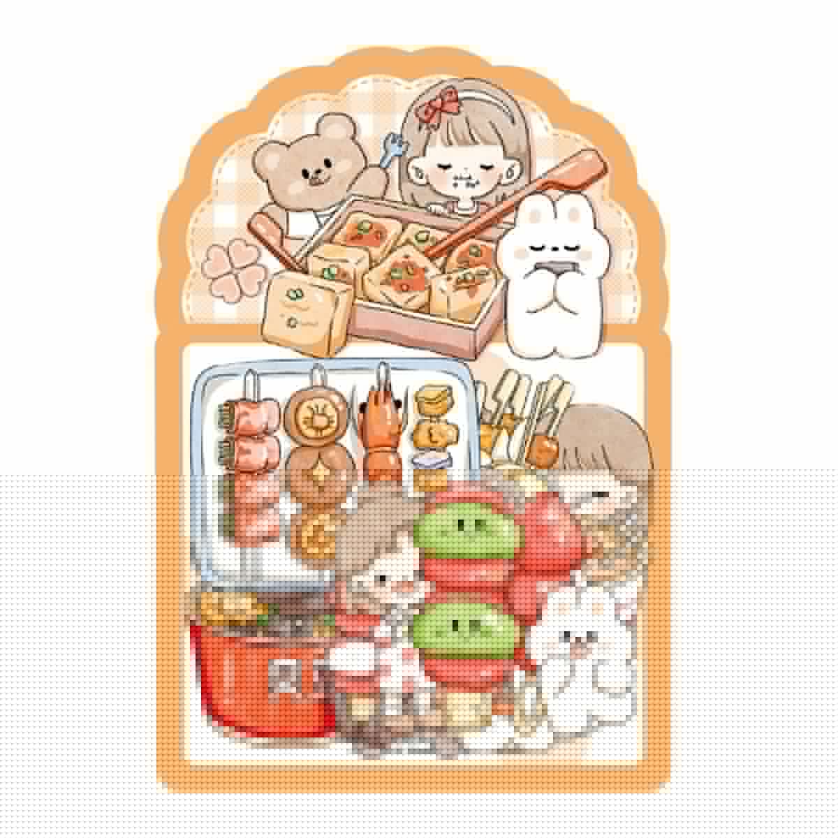 28Pcs/Set Cartoon Stickers Cute Girl Sticky Note