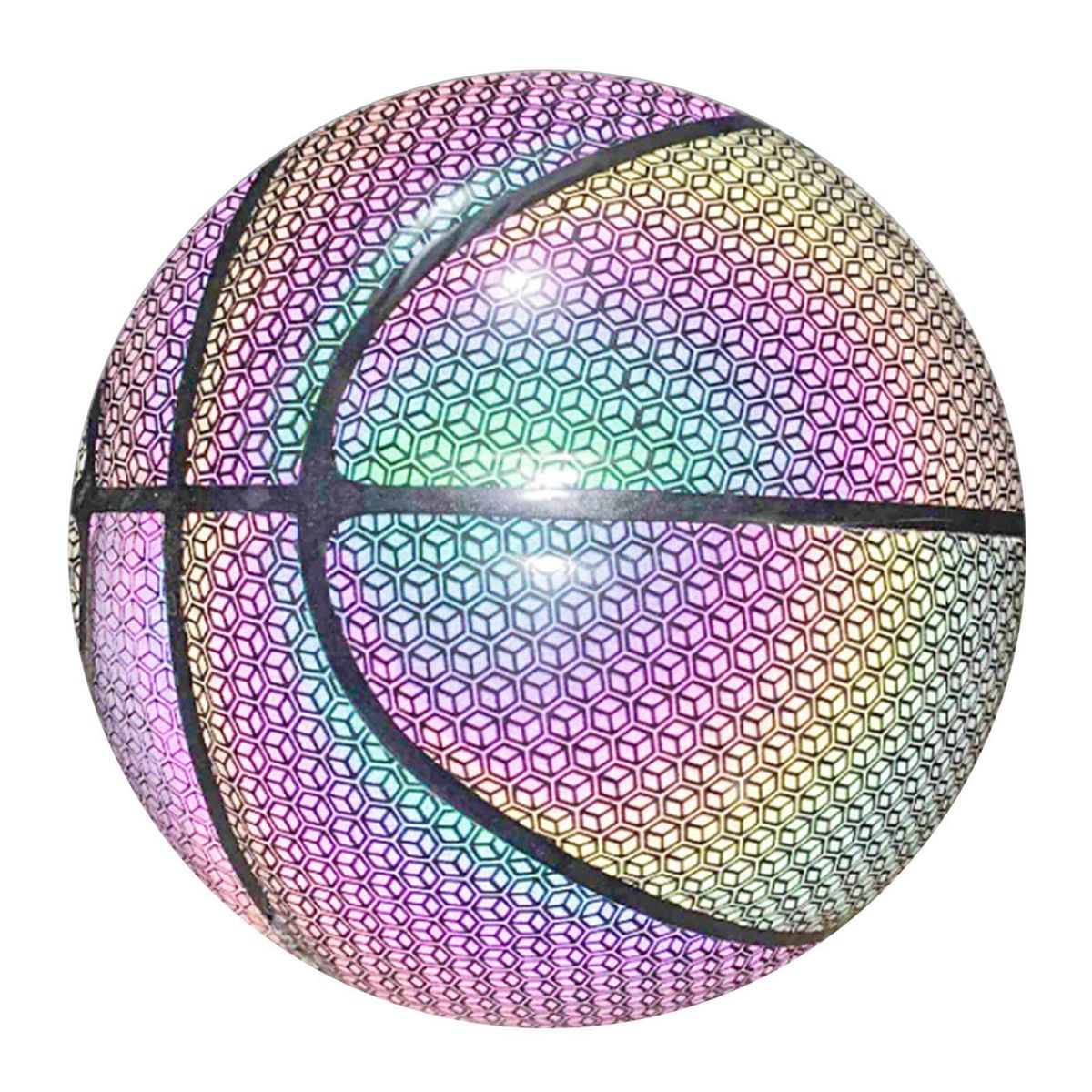 Reflective Basketball Wear-resistant Cool Glowing Luminous Colorful Basketball for Adults