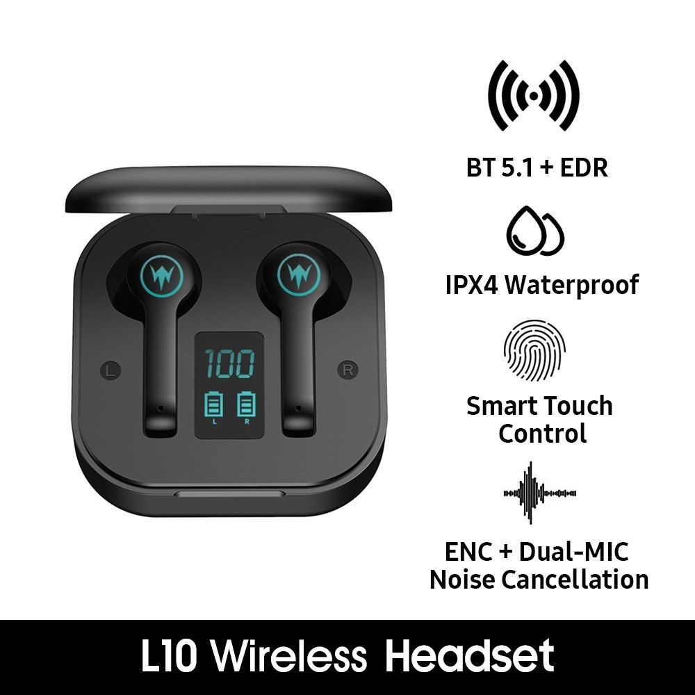 L10 True Wireless Stereo Headset BT5.1 Semi-in-ear Earphone