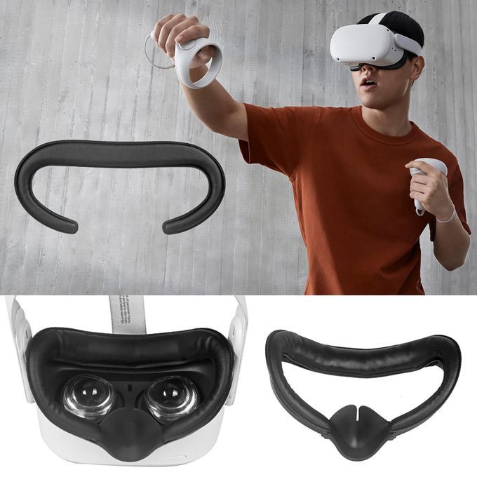 Facial Interface Bracket PU Leather Foam Face Pad Cover For  Quest 2