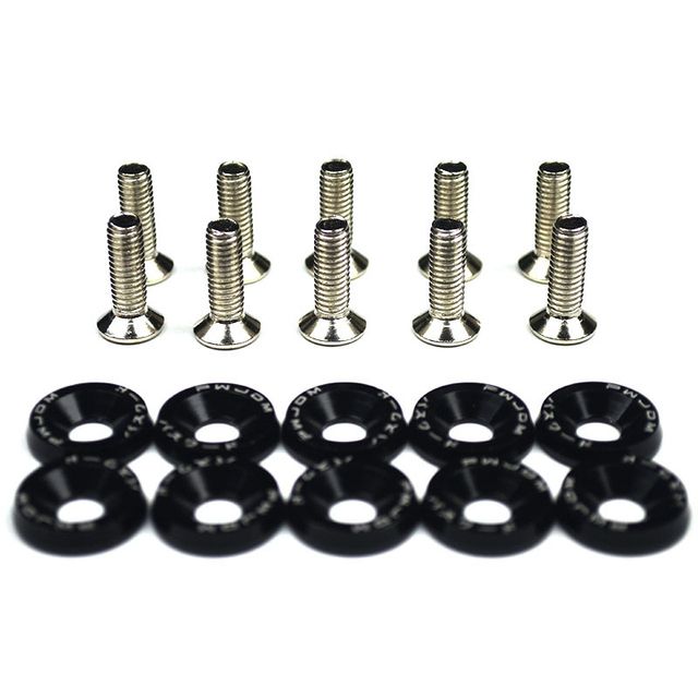 10pcs M6 Jdm Car Modified Hex Fasteners Fender Washer Plate