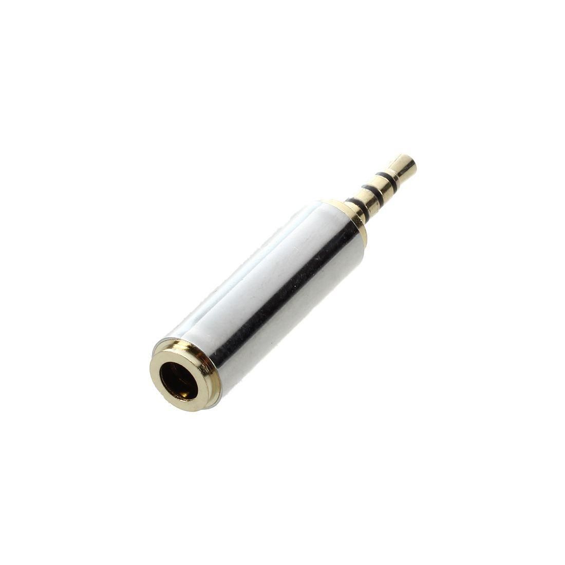 Gold 2.5mm Male to 3.5mm Female Stereo Audio Headphone Adapter Converter Jack