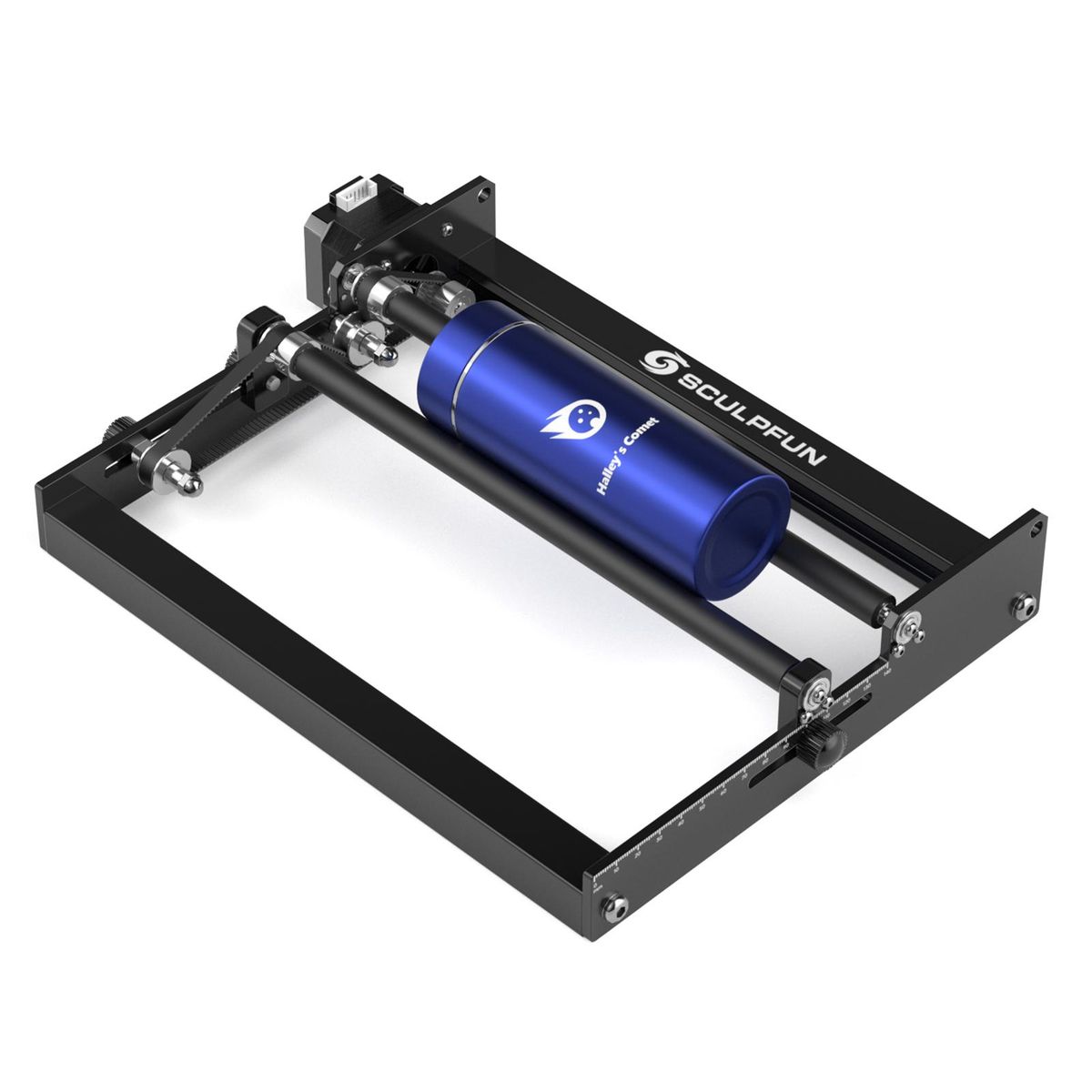 SCULPFUN Laser Rotary Roller Laser Engraver Y-axis Rotary Roller 360° Rotating for  6-150mm Different Engraving Diameter for Laser Engraving Cylindrical Objects Cans
