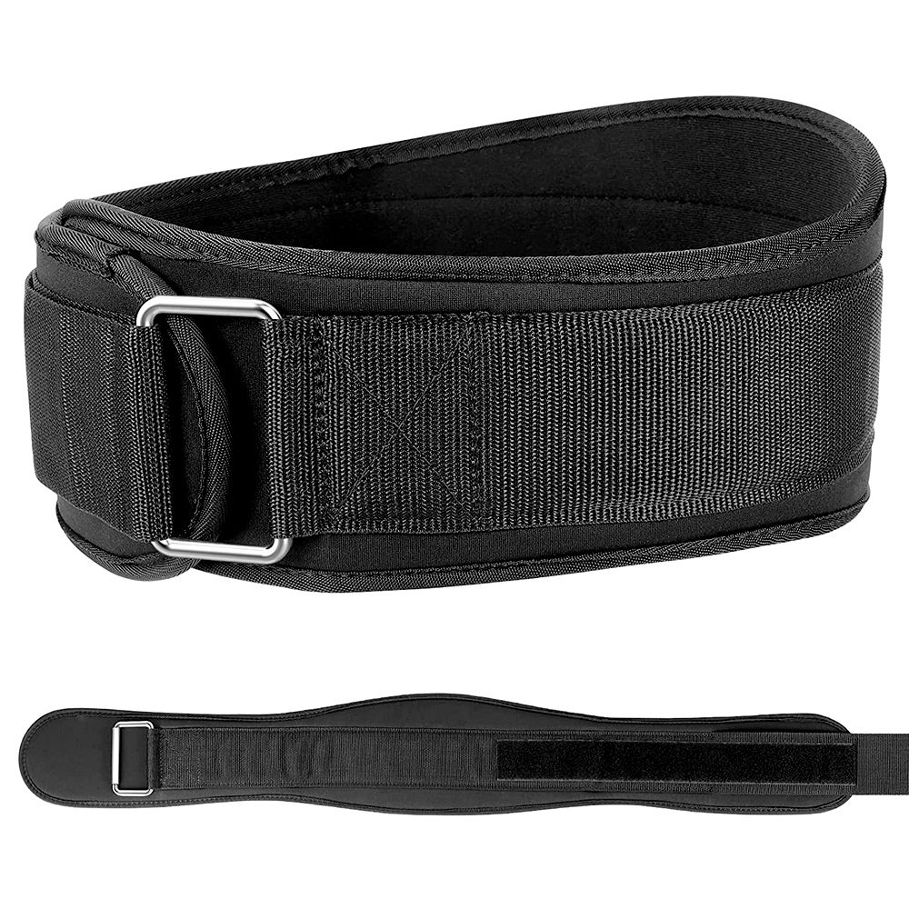 (Black)Weight Lifting Belt Back Support Workout Belt With Metal Buckle For Men Women Gym Squat JIN