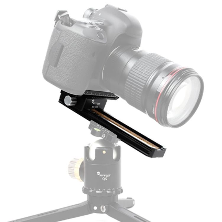 2-way Macro Rail Slider Tripod Head Quick Release Plate Holder