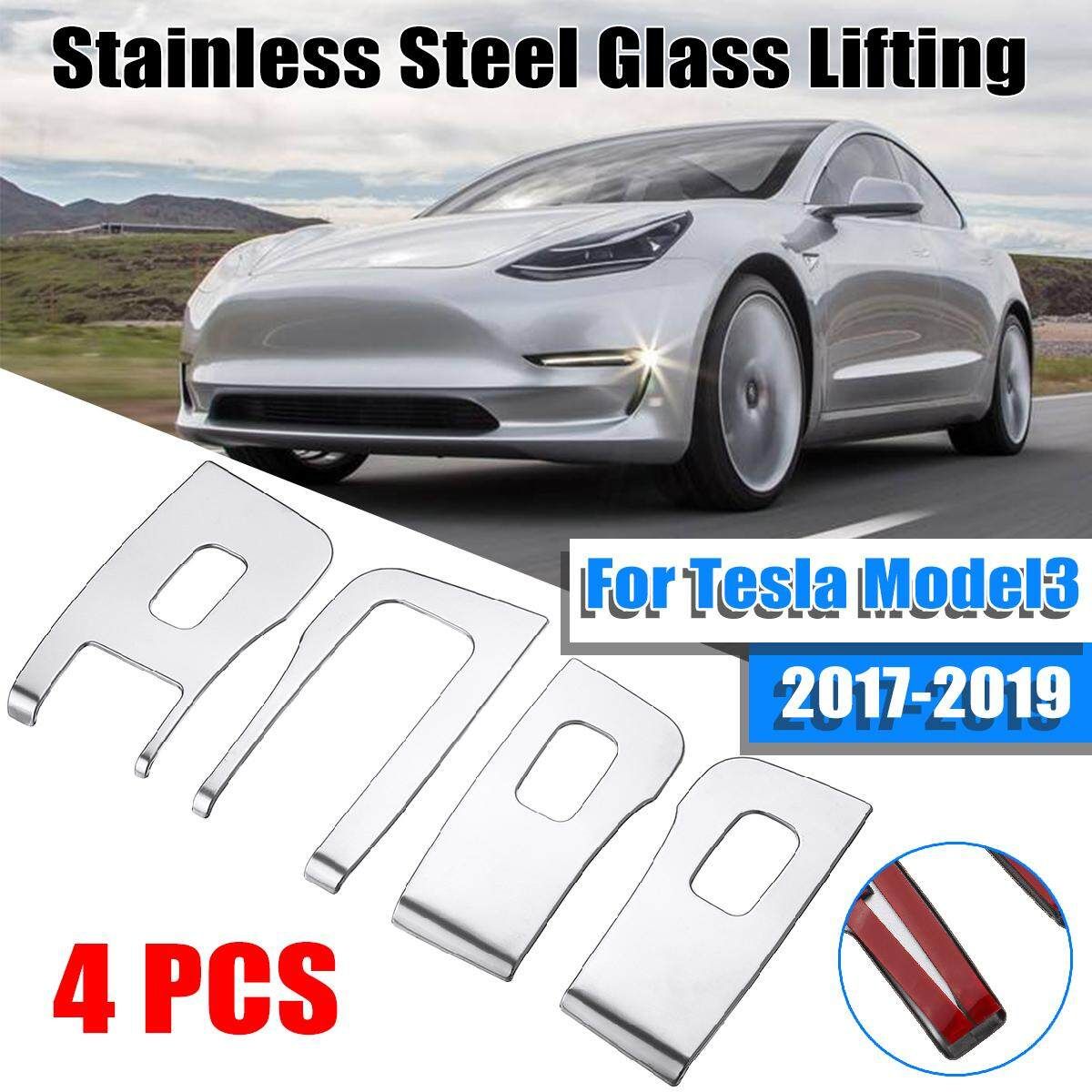 For Tesla Model3 17-19 Years Stainless Steel Glass Lifting