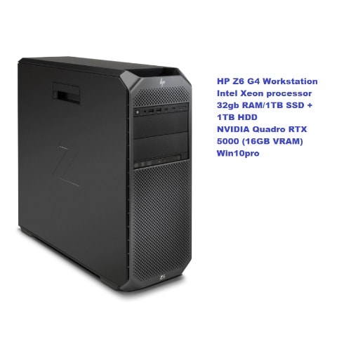 Z6 G4 Tower Workstation Intel Xeon 32GB RAM - 1TB SSD + 1TB HDD + 16GB Quadro Rtx 5000 Win10