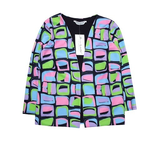 Block Printed Open Front Jacket