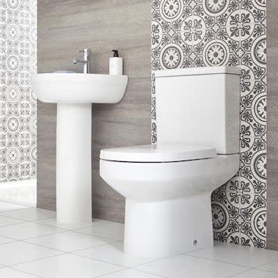 Executive England Designer Toilet Set With Mixer Basin Tap