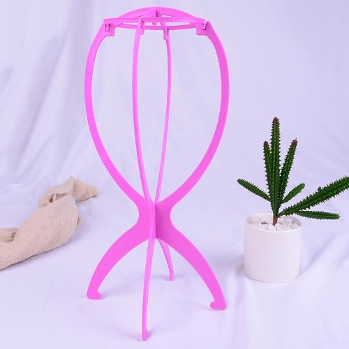 Plastic Wig Display Stand - Pink