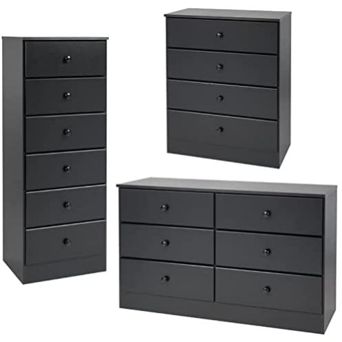 Home Square 3-piece Set With Lingerie Chest Double Dresser And 4-drawer Chest