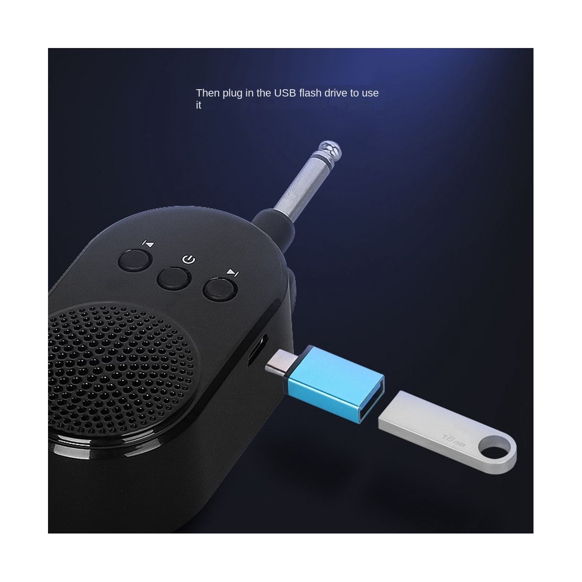 Mini Amplifier 5W Guitar AMP 6.35mm Plug Rotated 270 Degrees USB Rechargeable for Electric Guitar Bass Accessories
