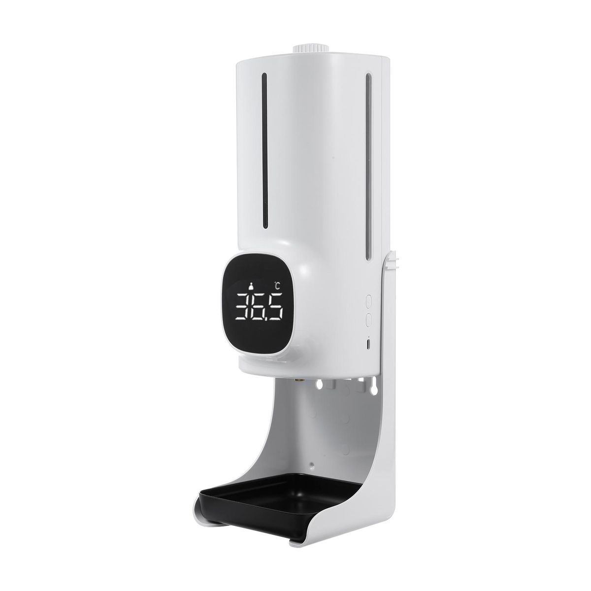 1500ml Wall Mounted Automatic Soap Dispenser Hand Sanitizer Dispenser Non-contact Infrared Thermometer with 18 Languages Voice Broadcast °C / °F Unit Switch for Home Hotel School Office Use