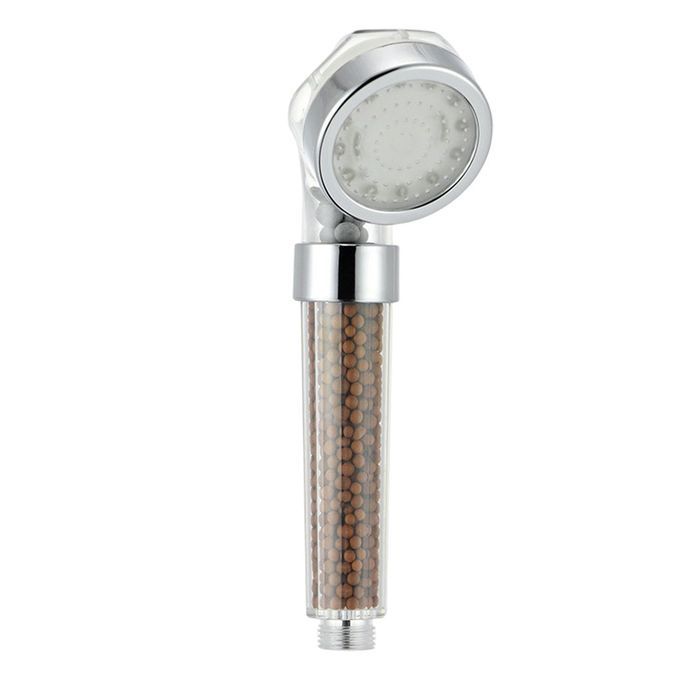 Handheld LED Light Shower Head High Pressure Temperature 7 Color