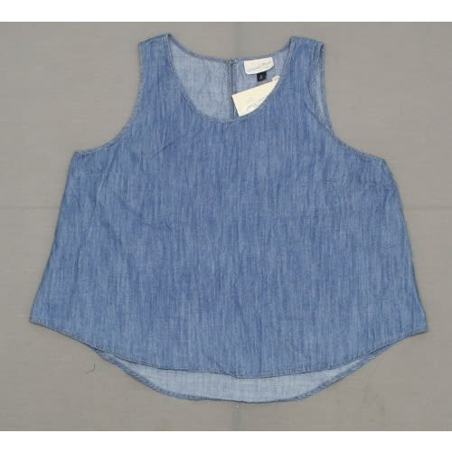 Women's Denim Swing Tank Top - Blue