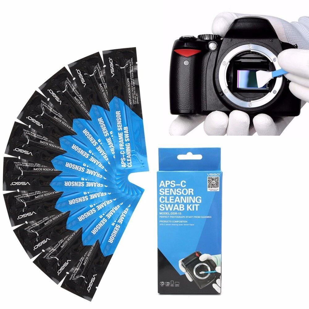 New APS- CCD/CMOS Sensor Cleaning Swab 10Pcs Kit For DSLR Lens Digital Camera