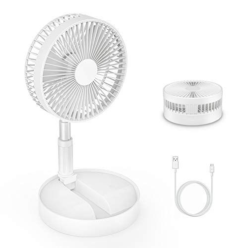 Mini Foldable Telescopic Desktop Electric Fan 3 Speed Mute