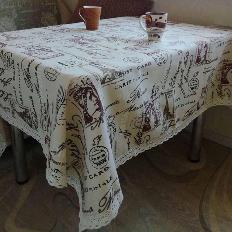 Tablecloth Eiffel Tower Cotton Linen Tablecloth