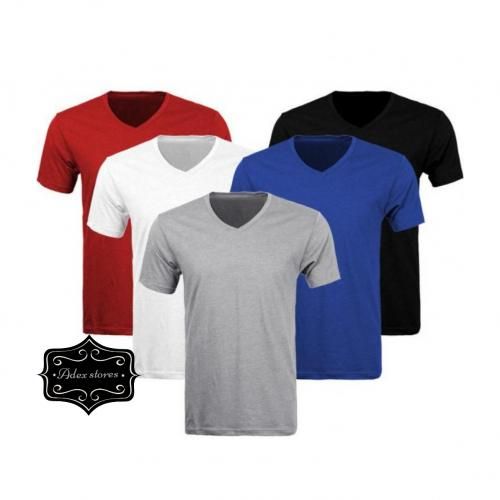 5 In 1 Plain V Neck Shirts
