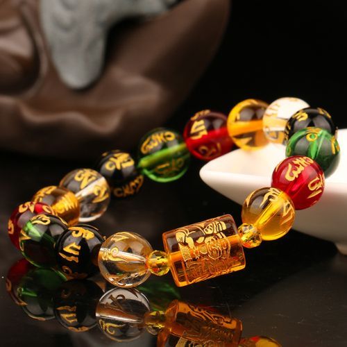 BOEYCJR The Five Elements Beads Mantra Bangles & Lets Jewelry Lucky Runes