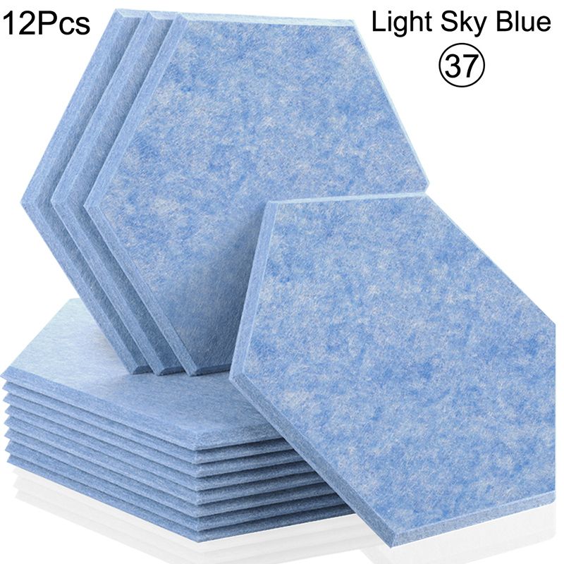 Acoustic Panel Absorcion 12 Pcs Soundproofing Sheet Sound Proof Wall Stickers