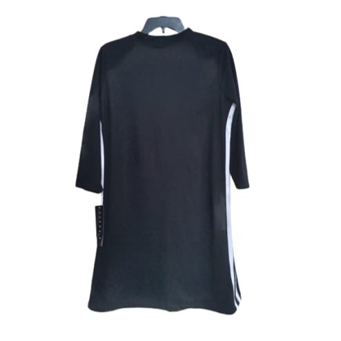 Black Dress With White Side Strip