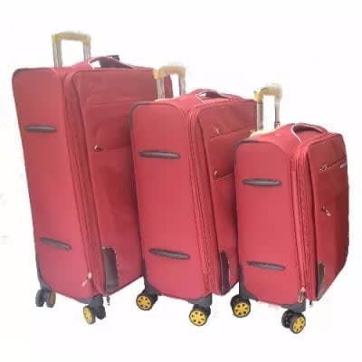 Swiss Polo Multi-wheels Hard Case Travel Boxes + Free Gift  - 3 Pieces - Red
