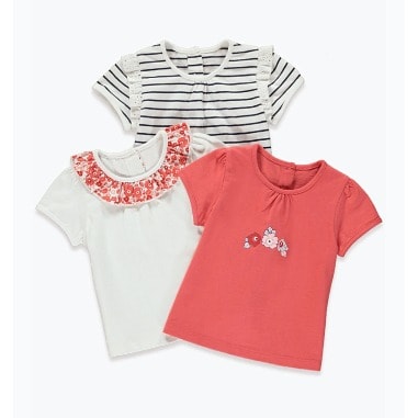 Girls 3 Pack Nautical Print T-shirts