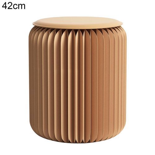 28/35/42cm Retractable Stool Foldable Portable-Brown