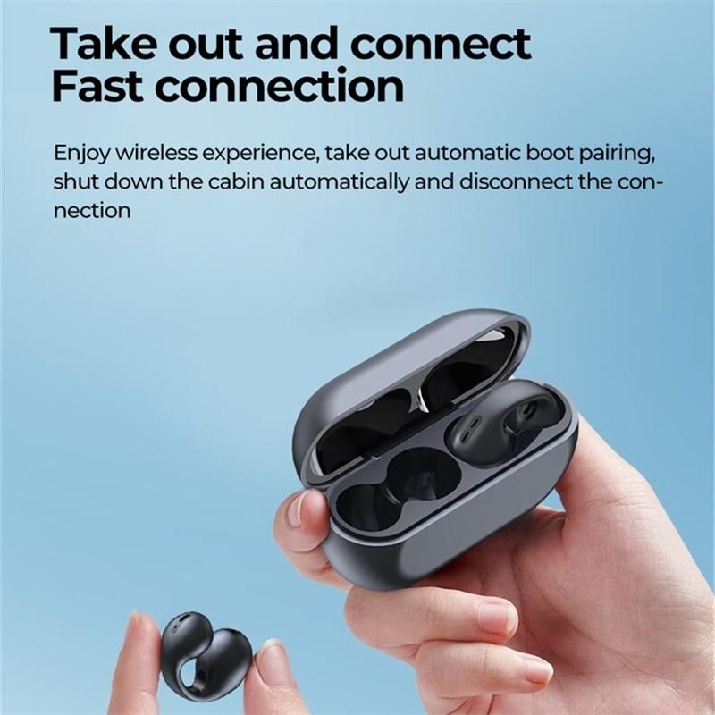 Clip-on black wireless life waterproof headphones bone conduction headphones