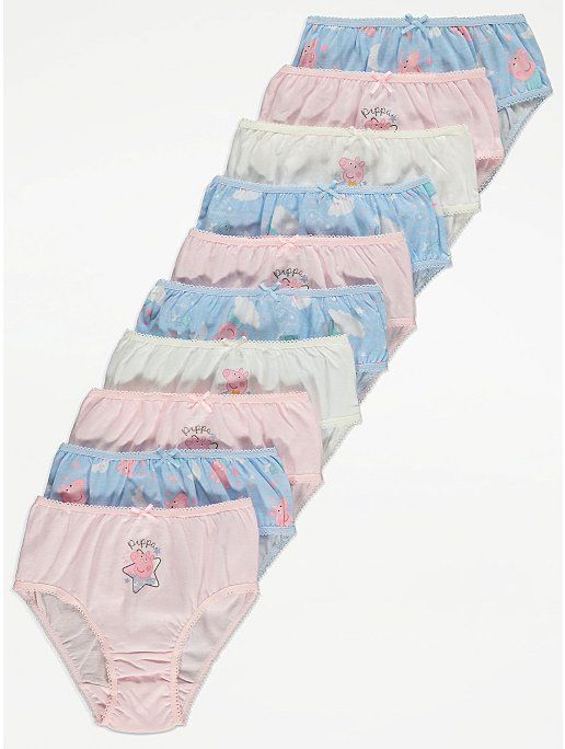 Peppa Pig Cloud Print Briefs 10 Pack