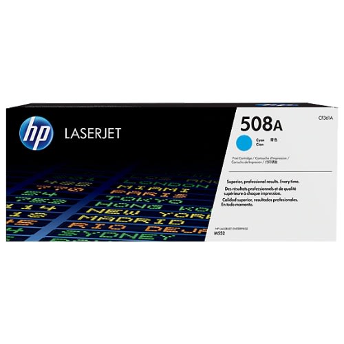 HP 508A Original LaserJet Toner Cartridge, CF361A - Cyan