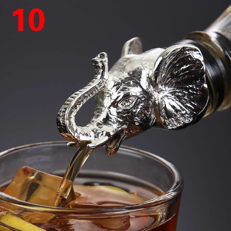 Creative Animal Head Red Wine Pourer Deer Elephant Lion