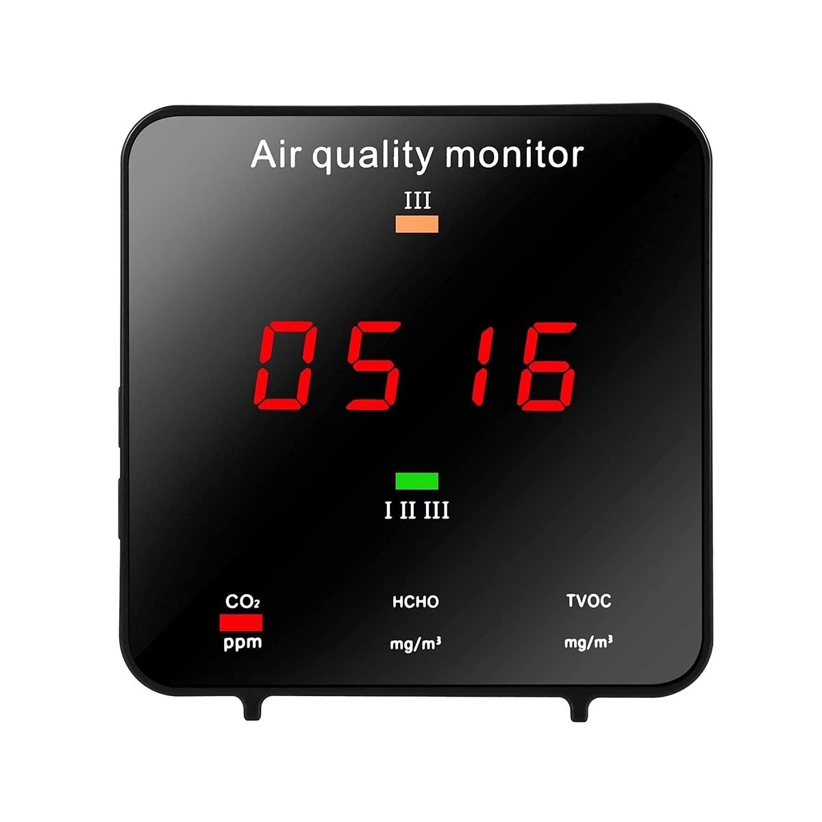 Air Monitoring, Indoor Air Quality Sensor Formaldehyde Tester Device Portable Detector for Carbon Dioxide TVOC Carbon