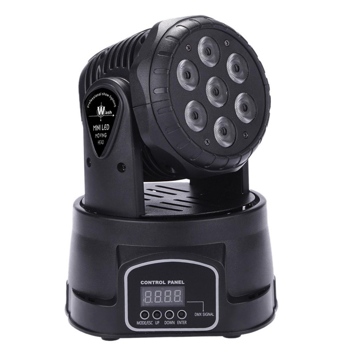 Lixada 7LED 105W RGBW 9/14 Channel DMX512 Mini Rotating Head Moving Stage Light Effect Lamp for Indoor Disco KTV Club Party