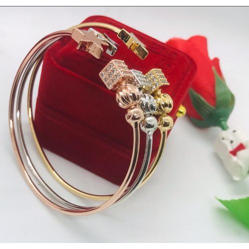 First Class Quality 3in1 Gold Bangle With Different Designs(Best Quality)
