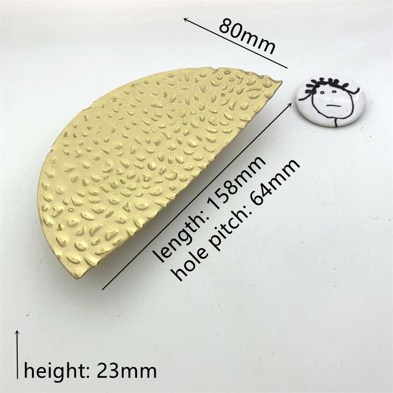 LCH Semicircular Solid Trypophobia Brushed Brass Color